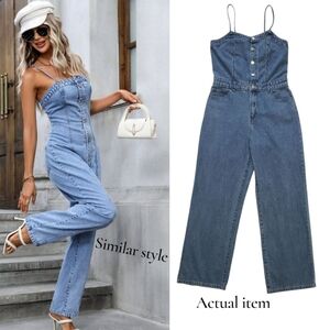 💥50% OFF Wide Leg Denim Overalls